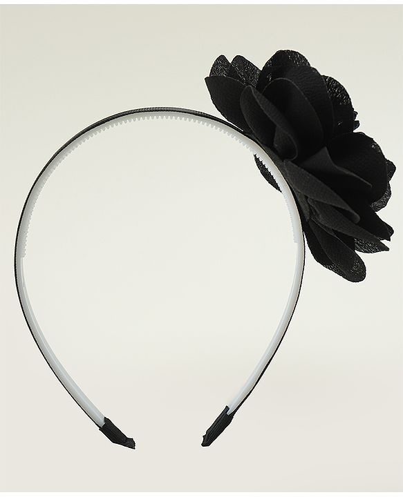 Babyhug Free Size Hair Band With Floral Applique - White