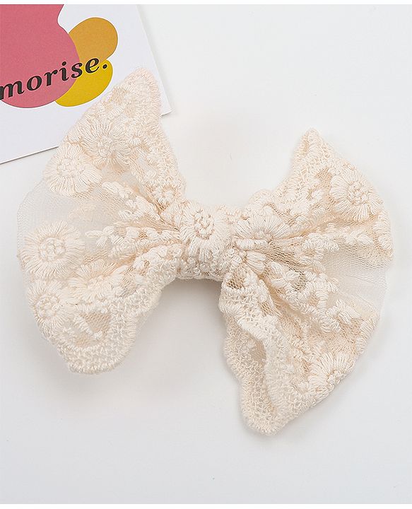 Babyhug Bow & Butterfly Clips  Free Size - Beige