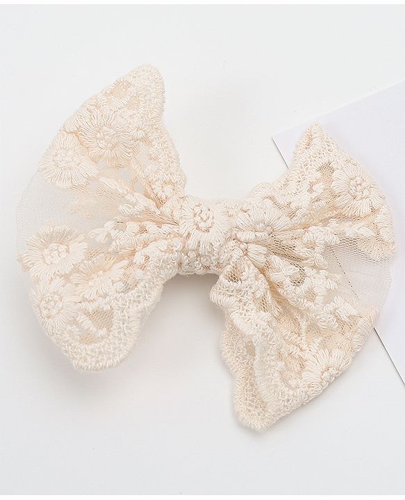 Babyhug Bow & Butterfly Clips  Free Size - Beige
