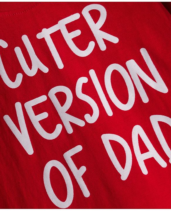 Babyhug 100% Cotton Knit Full Sleeves T-Shirt with Text Graphic - Red