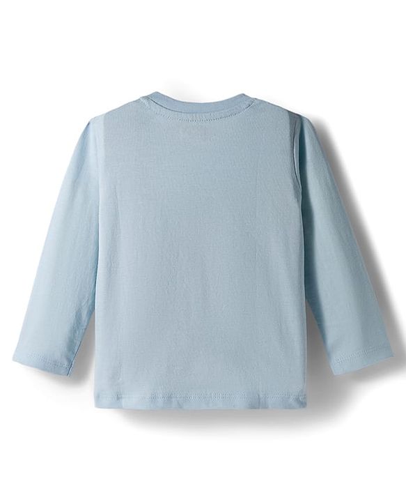 Babyhug 100% Cotton Knit Full Sleeves T-Shirts with Fox Graphic & Stripes Pack of 3 - Red Yellow & Light Blue