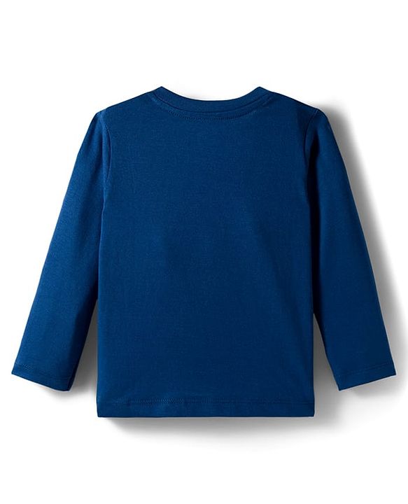 Babyhug 100% Cotton Knit Full Sleeves T-Shirts with Animal Graphics Pack of 3 - Navy Blue Lime Green & Coral