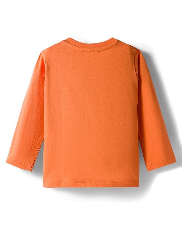Babyhug 100% Cotton Knit Full Sleeves T-Shirts with Animal Graphics Pack of 3 - Navy Blue Lime Green & Coral