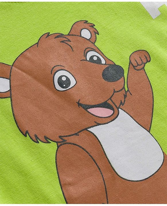 Babyhug 100% Cotton Knit Full Sleeves T-Shirts with Animal Graphics Pack of 3 - Navy Blue Lime Green & Coral