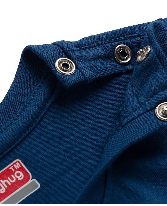 Babyhug 100% Cotton Knit Full Sleeves T-Shirt with Squirrel Graphic - Navy Blue