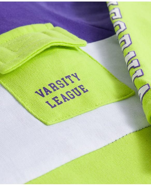 Babyhug Terry Knit Full Sleeves T-Shirt & Lounge Pant Set With Text Print - Lime Green & Purple