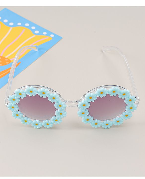 Babyhug Headband & Sunglasses With Bow & Floral Applique Combo Set- Pink
