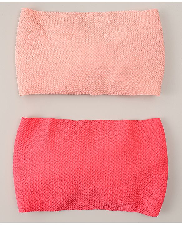 Babyhug Headband with Bow Applique Pack of 2 -  Pink & Red
