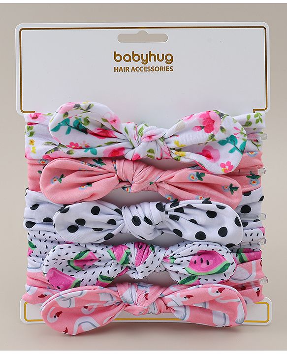 Babyhug Headbands Pack Of 5 - Multicolour
