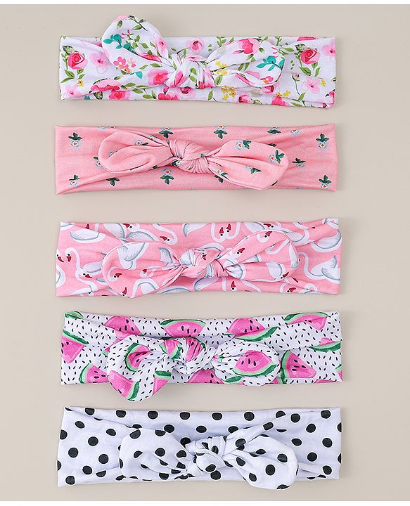 Babyhug Headbands Pack Of 5 - Multicolour