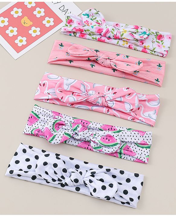 Babyhug Headbands Pack Of 5 - Multicolour