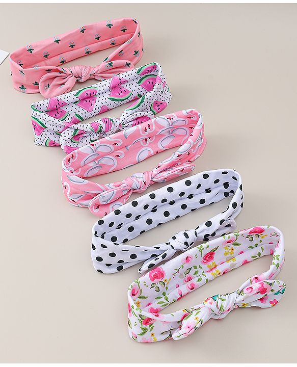 Babyhug Headbands Pack Of 5 - Multicolour