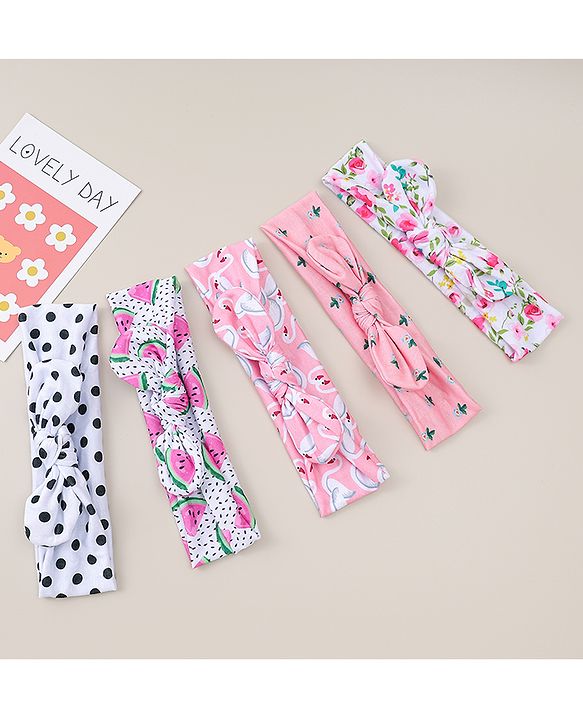 Babyhug Headbands Pack Of 5 - Multicolour