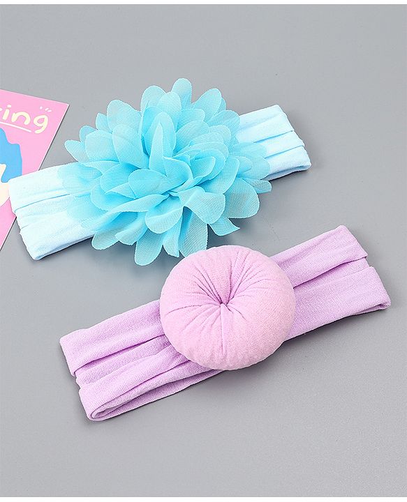Babyhug Free Size Headbands With Floral & Bow Applique Pack of 2 - Red