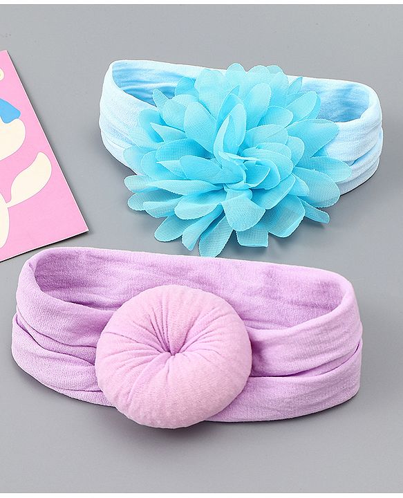 Babyhug Free Size Headbands With Floral & Bow Applique Pack of 2 - Red