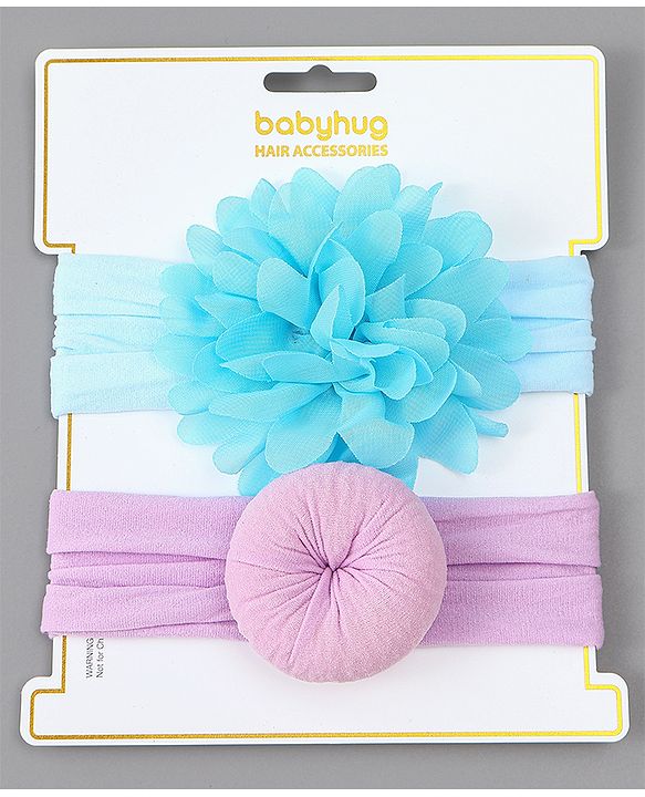 Babyhug Free Size Headbands With Floral & Bow Applique Pack of 2 - Red
