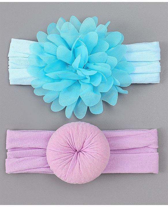 Babyhug Free Size Headbands With Floral & Bow Applique Pack of 2 - Red