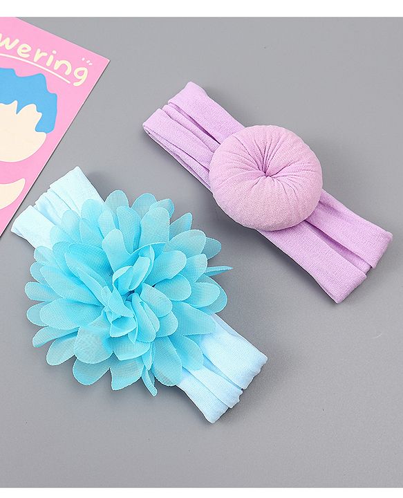 Babyhug Free Size Headbands With Floral & Bow Applique Pack of 2 - Red