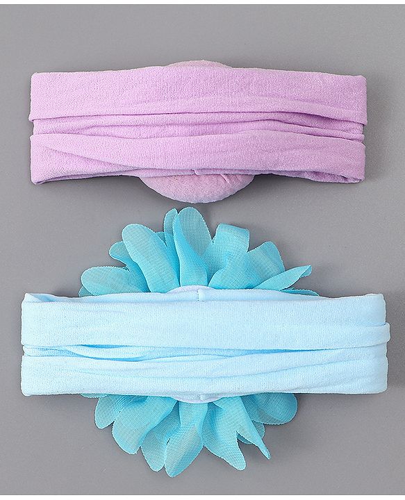 Babyhug Free Size Headbands With Floral & Bow Applique Pack of 2 - Red