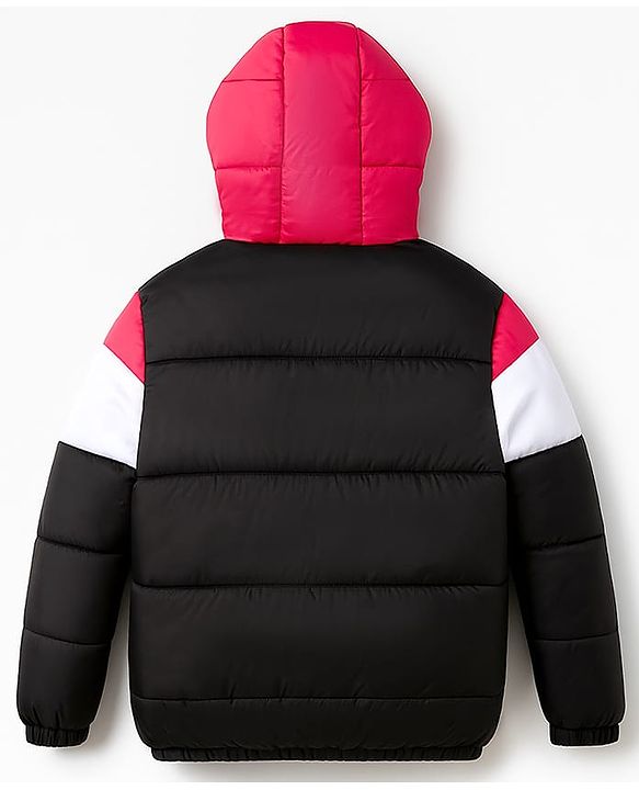 Pine Kids Marvel Woven Full Sleeves Hooded Winter Jacket With Avengers Graphic - Red & Black