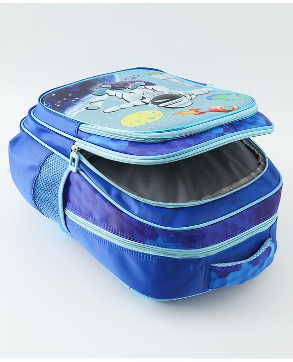 Space Kids School Backpack with Detachable Pencil Pouch 17L - Black| Water-Resistant Polyester| Bag for Boys & Girls| Lightweight & Durable| 3 Compartment & Front Zipper| Bottle Pouch