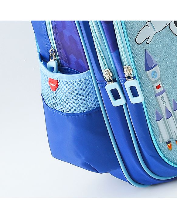 Space Kids School Backpack with Detachable Pencil Pouch 17L - Black| Water-Resistant Polyester| Bag for Boys & Girls| Lightweight & Durable| 3 Compartment & Front Zipper| Bottle Pouch