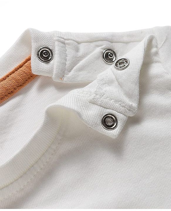 Babyhug Terry Knit Full Sleeves Striped Hooded T-Shirt & Lounge Pant Set with Inner T-Shirt - Brown