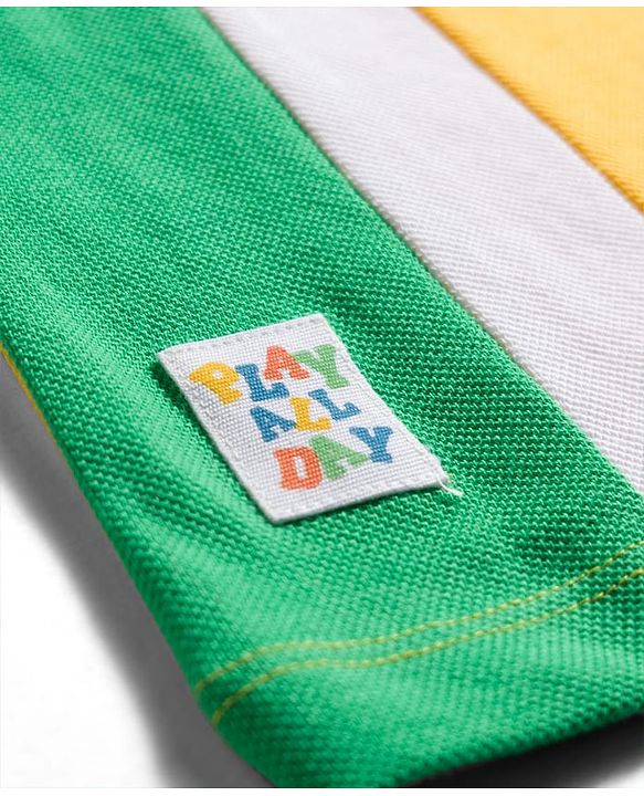 Babyhug Single Jersey Knit Half Sleeves Cut & Sew Polo T-Shirt & Jeans Set - Multicolor