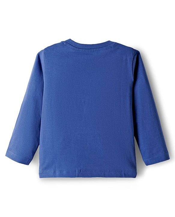 Babyhug Marvel Single Jersey Knit Full Sleeves Night Suit With Marvel Character Print - Navy Blue