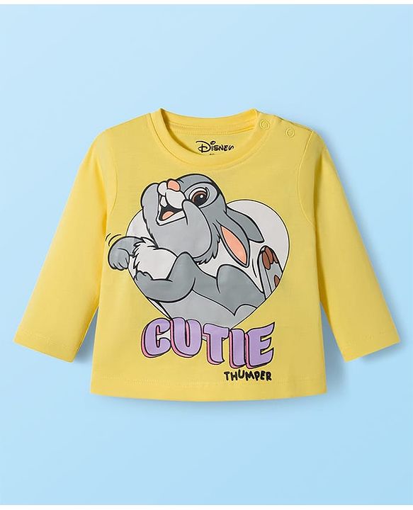 Babyhug Disney Single Jersey Knit Full Sleeves T-Shirts with Disney Character Graphic Pack of 5 - White Plum & Pink