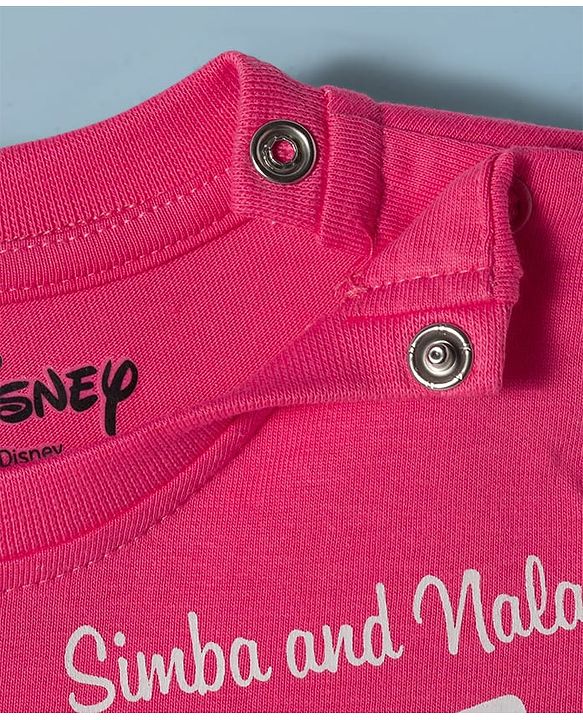 Babyhug Disney Single Jersey Knit Full Sleeves T-Shirts with Disney Character Graphic Pack of 5 - White Plum & Pink