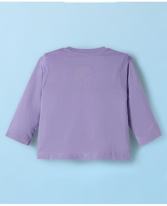 Babyhug Disney Single Jersey Knit Full Sleeves T-Shirts with Disney Character Graphic Pack of 5 - White Plum & Pink