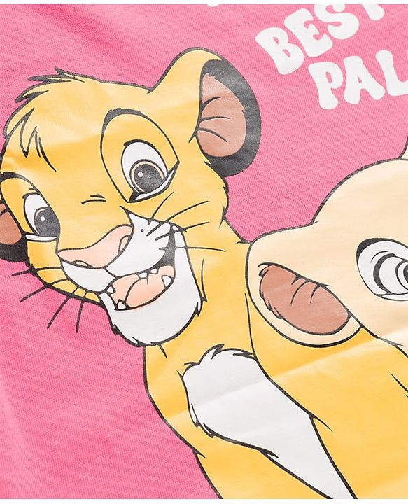 Babyhug Disney Single Jersey Knit Full Sleeves T-Shirts with Disney Character Graphic Pack of 5 - White Plum & Pink