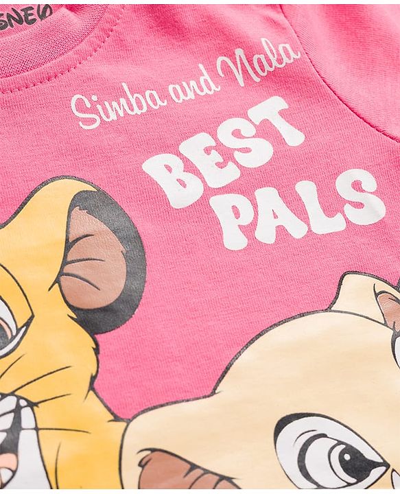 Babyhug Disney Single Jersey Knit Full Sleeves T-Shirts with Disney Character Graphic Pack of 5 - White Plum & Pink