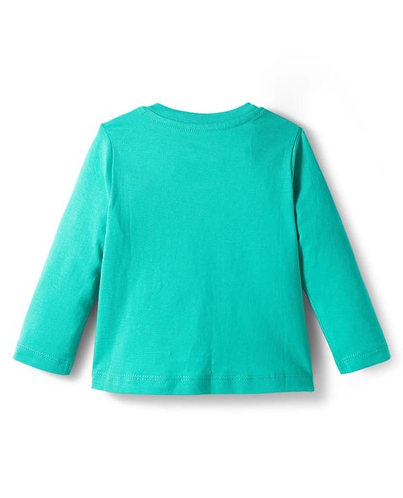 Babyhug Disney Single Jersey Knit Full Sleeves T-Shirt with Disney Character Graphic Pack of 3 - Purple Sea Green & Dark Pink