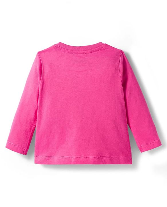 Babyhug Disney Single Jersey Knit Full Sleeves T-Shirt with Disney Character Graphic Pack of 3 - Purple Sea Green & Dark Pink