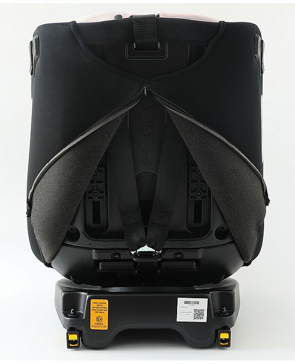 Babyhug Convertible Car Seat with ISOFIX & 360° Rotatable Seat - Black| R129 Certified| i-Size Compliant| Rear & Forward Facing| Newborn to 12 Years| Reclining Seat| Cushion Seat