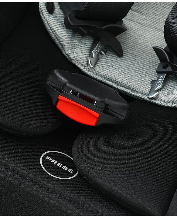 Babyhug Convertible 2 in 1 Car Seat with Isofix & Non Isofix, 360° Rotatable Seat - Grey| R129 Certified| i-Size Compliant| Rear & Forward Facing| Newborn to 12 Years| Reclining Seat| Cushion Seat