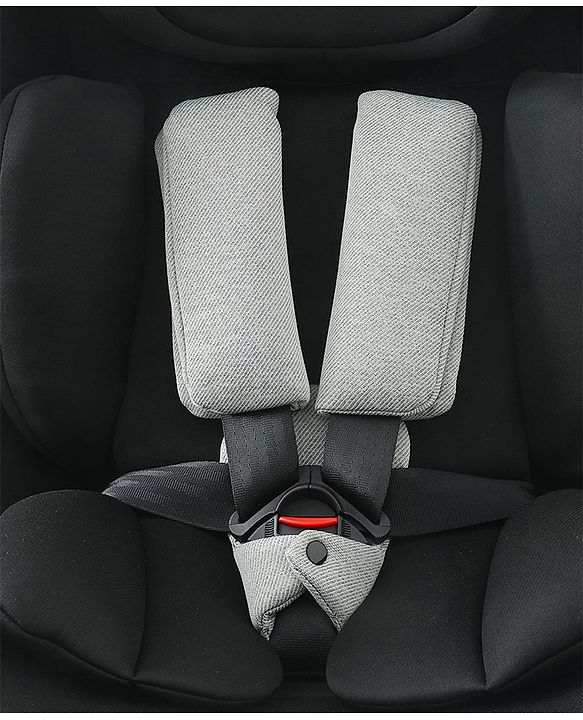 Babyhug Convertible Car Seat with ISOFIX & 360° Rotatable Seat - Black| R129 Certified| i-Size Compliant| Rear & Forward Facing| Newborn to 12 Years| Reclining Seat| Cushion Seat