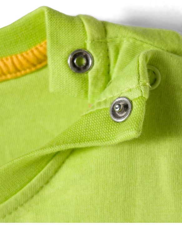 Babyhug Disney Single Jersey Knit Full Sleeves T-Shirt with Winnie & Friends Graphic - Limegreen