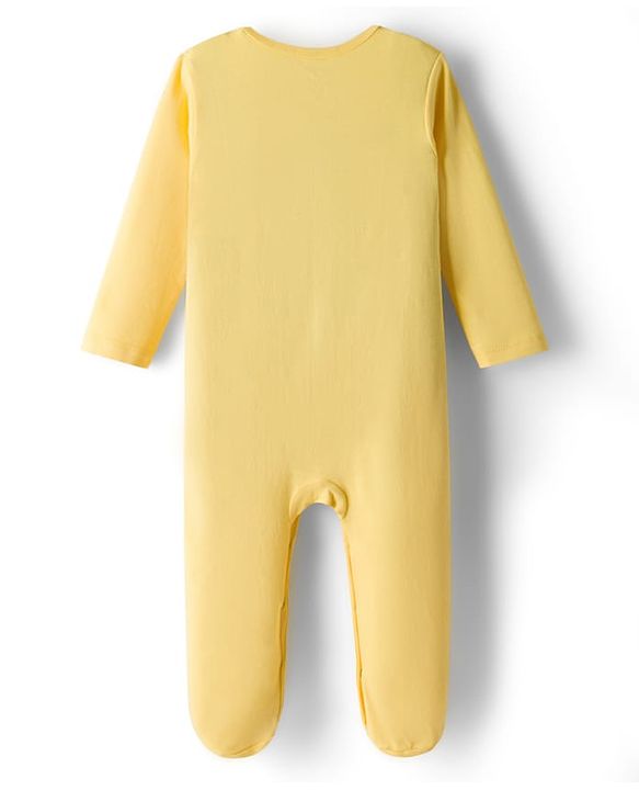 Babyhug Disney Interlock Knit Full Sleeves Sleepsuits With Minnie Mouse Graphics Pack Of 2 - Yellow & Pink
