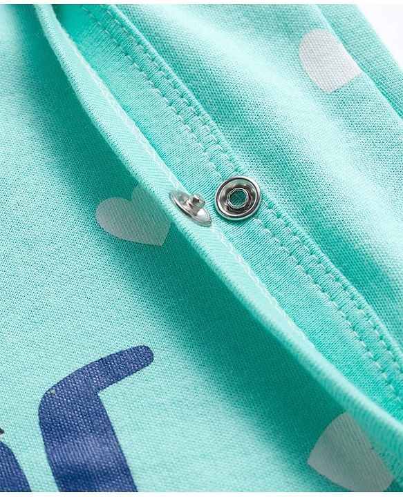 Babyhug Disney Interlock Knit Full Sleeves Romper with Minnie Mouse Graphics - Light Blue