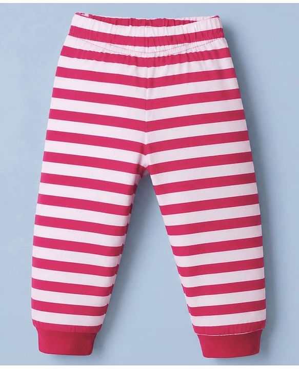 Babyhug Disney Single Jersey Knit Full Sleeves T-Shirt & Striped Pyjama Night Suit with Dalmatians Graphics - Red