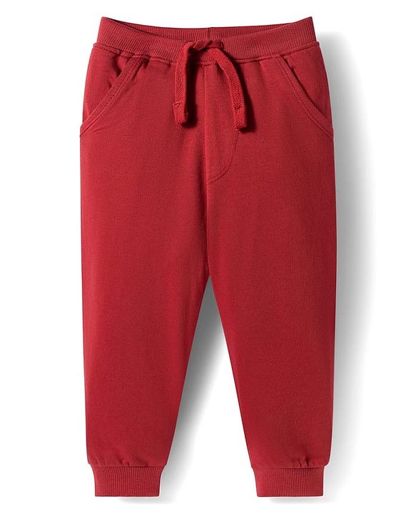Babyhug Single Jersey Knit Full Sleeves Striped T-Shirt & Lounge Pant - Maroon