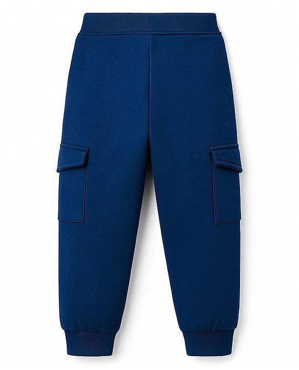 Babyhug Single Jersey Knit Full Sleeves T-Shirt & Lounge Pant Set With Animal Print - Red & Blue