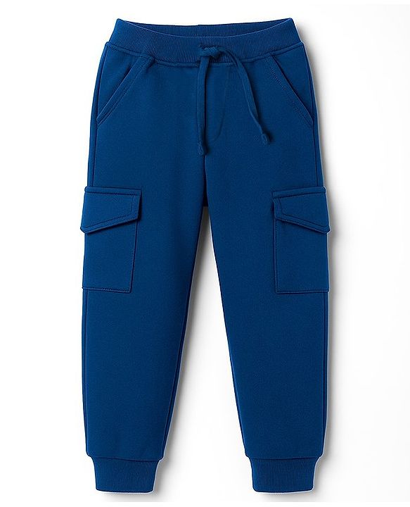 Babyhug Single Jersey Knit Full Sleeves T-Shirt & Lounge Pant Set With Animal Print - Red & Blue