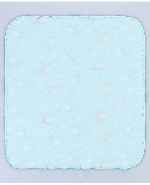 Babyhug 100% Interlock Cotton Single Layer Wash Cloth Rabbit, Rainbow and Floral Print Pack of 6 - Multicolor| High Absorbency| Feeding & Diapering| Bath & Face Towel| Soft & Skin Friendly