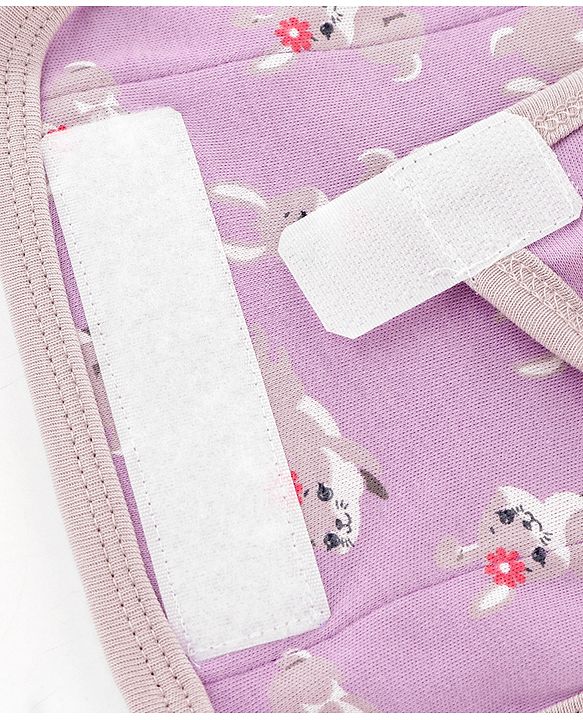 Babyhug 100% Interlock Cotton Reusable Printed Cloth Nappies with Velcro Closure Pack of 6 Rabbit, Rainbow and Flower Print  Small Size| Machine Washable| Soft & Skin Friendly