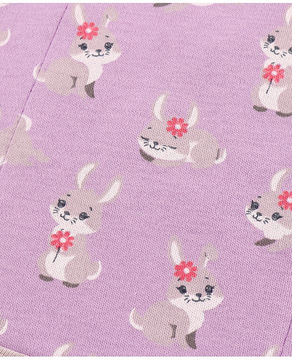 Babyhug 100% Interlock Cotton Reusable Printed Cloth Nappies with Velcro Closure Pack of 6 Rabbit, Rainbow and Flower Print  Small Size| Machine Washable| Soft & Skin Friendly