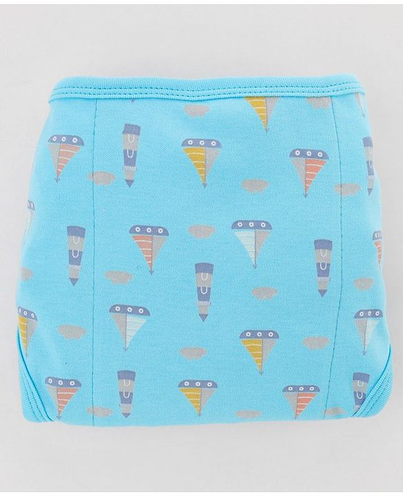 Babyhug 100% Interlock Cotton Reusable Printed Cloth Nappies with Velcro Closure Pack of 6 Helicopter, Boat & Car Print  Small Size| Machine Washable| Soft & Skin Friendly